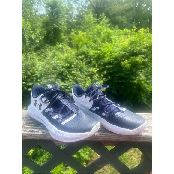Under Armour Womans Block City 2.0 3021377-400 Sz 9 Navy - Picture 1 of 8
